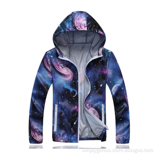 colorful stomach pocket nylon windbreaker fabric jacket